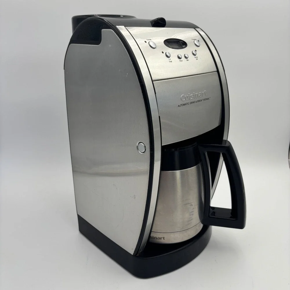 Cuisinart Coffee Maker Silver Good Automatic Grind & Brew Thermal DGB-650BC